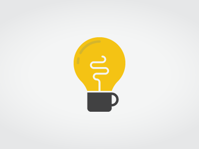 Innovation coffee light bulb logo