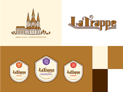 Weekly Beer Redesign - La Trappe abbey beer branding coasters identity la labels lettering redesign trapist trappe weekly