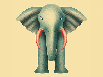 elephant 2d animal animal art animal illustration artwork elephant illustration illustration art minimal procreate
