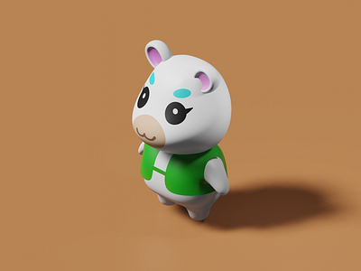 Modeling study of Yukimi from Animal crossing