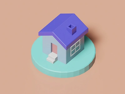 House icon 3d 3dcg blender blender3d c4d cinema4d design illustration interior isometric isometricart japan lowpoly lowpoly3d minimal