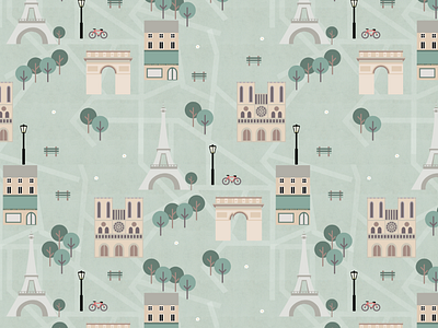 Paris Map Pattern city europe france graphic graphic design illustration illustrator map paris pattern pattern design print print design surface pattern surface pattern design texture vector