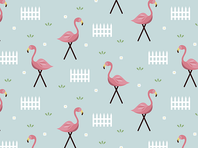 Flamingo birds flamingo garden graphic illustration nature pattern pattern design vector