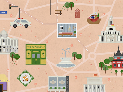 Madrid Map city europe graphic illustration illustrator madrid map spain