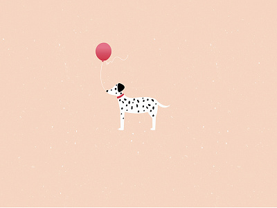 Dalmation animal art balloon cute dalmation dog flat graphic illustration illustrator texture