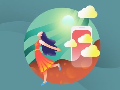 illustration "cloud" adobe android app cloud designs illustrator mobile ui uxui