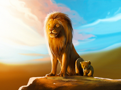 LION KING adobe android animal artist characterdesign design designer digital forest hollywood illustraion movies