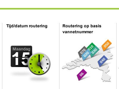 Some of the number routing options (Dutch)