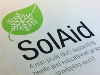 SolAid (Snow On Leaf) logo concept 38one education health identity leaf logo ngo non profit on snow snow on leaf solaid