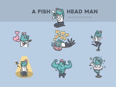 A fiash head man illustration