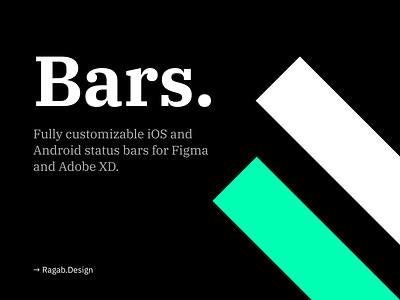 Bars - Fully customizable iOS and Android status bars adobe xd android status bar app app design customizable status bar figma ios status bar ipad status bar status bar tablet status bar template ui ui kit ux