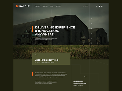 BANAIR adobexd agency design interaction design interface military photoshop plane tent ui ux webdesign