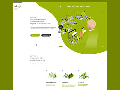 ilabo adobexd agency design graphic design green interface isometric isometric design it itwebsite modern software softwarehouse ui uidesign ux uxdesign webdesign