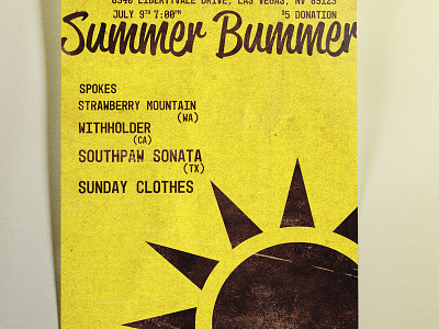 Summer Bummer - House Show advertisement design illustration poster typography