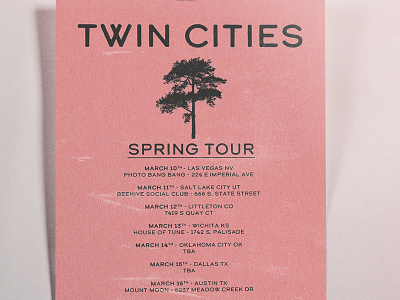 Twin Cities Spring Tour Admat advertisement design illustration poster typography vector