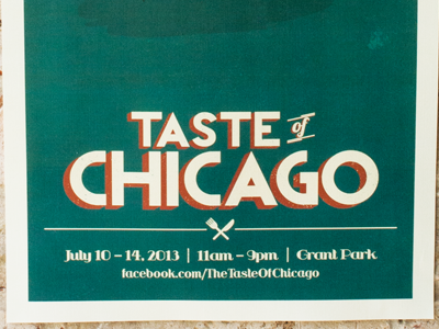 Taste of Chicago Event Poster design event poster print taste of chicago typography