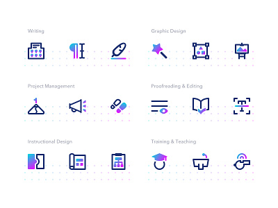 Design Services Icon Set colorful design gradient icon set ui vector