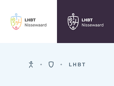 LHBT Nissewaard Logo branding colorful community design illustration lgbtq logo pride shield vector