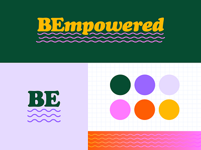 BEmpowered Brand Identity brand brand identity branding color palette design empowerment graphic design internal branding logo modular pattern tech vector waves women