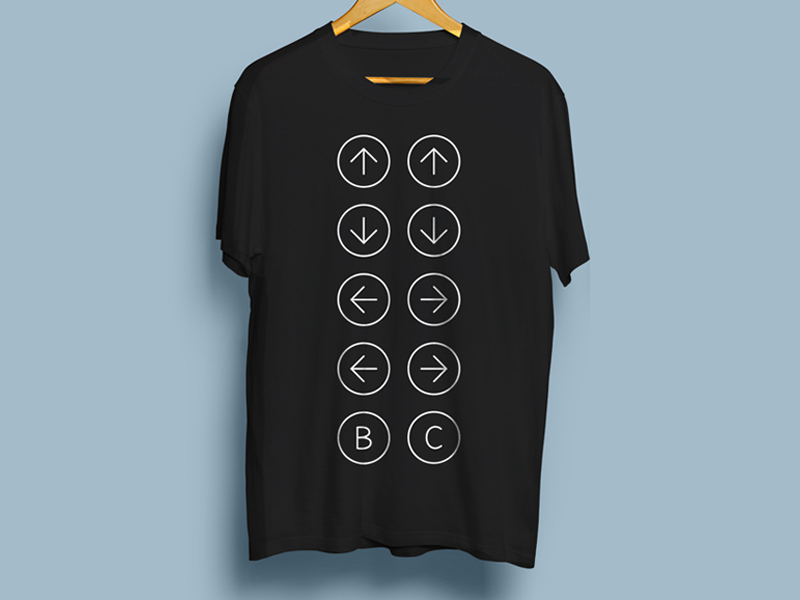 konami code t shirt