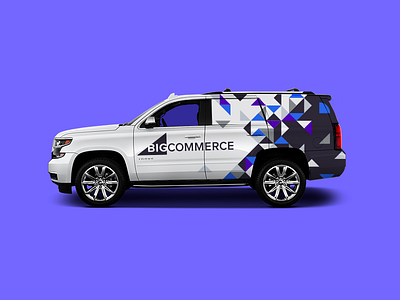 BigCommerce SUV — side designer ecommerce fractal geometric graphic design mockup modern technology triangles vector vehicle vehicle graphics vehicle wrap