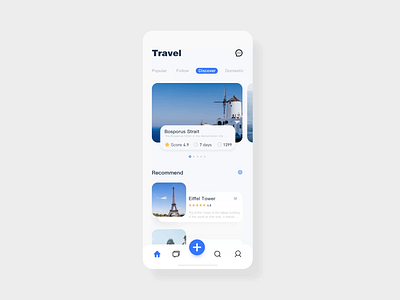 Travel App2 app ui