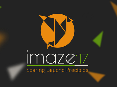 imaze 2017 Logo Design 2017 adobe illustrator adobe photoshop bird branding festival fly fonts illustration india logo logo design origami original art photoshop realistic student sun tricolor typography