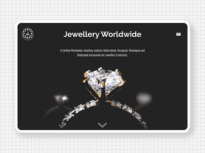 Jewellery Landing Page black gold jewellery jewelry landing page landingpage logo design mail minimal minimalism minimalist minimalistic ring ui ui ux ux ux design uxdesign white world