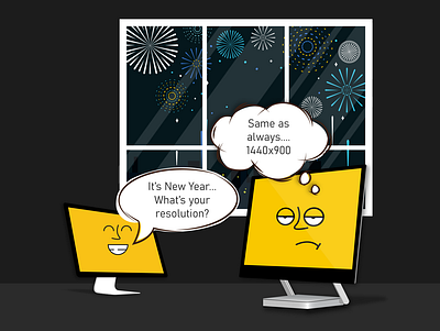 New Year Resolution comic face happt monitor new new year resolution sad sad face year