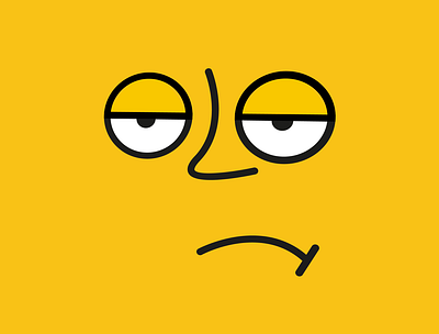 Annoyed Face adobe illustrator annoyed comic emoji illustration minimal minimalist sad sad face