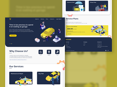 Landing Page design fro Auto Repair firm
