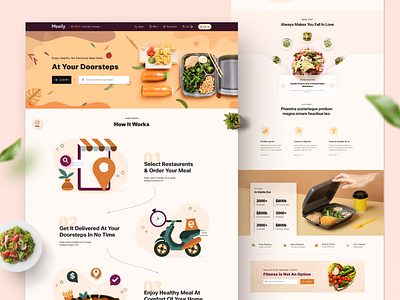 Food ordering & Delivery - Landing Page Concept