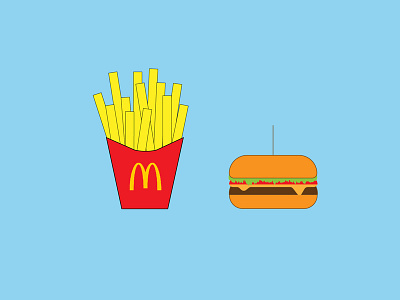 Mc Donald's branding design illustrator poster