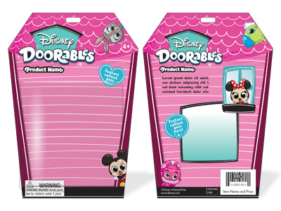 Doorables Branding Blister Card branding branding design cute design disney illustration packaging