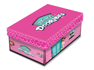 Doorables Branding Shoebox branding branding design cute disney fun graphic design illustration packaging