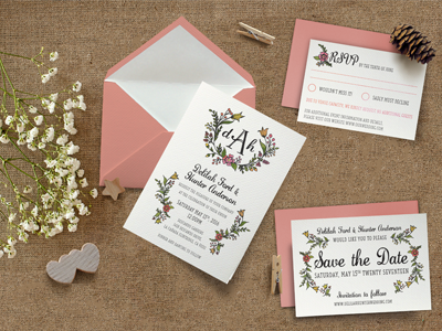 Whimsical Garden Digital Invitation Suite