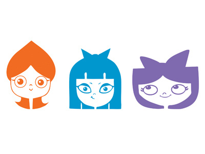 Girls Illustration digital disney icons stylized