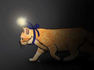 Critical Role Fan Art: Frumpkin in the Dark cat critical role graphic designer illustrator photoshop photoshop painting