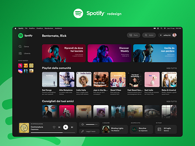 Spotify - Simple Redesign by danieleg96 on Dribbble