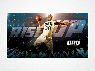 Oral Roberts University Athletic Campaign athletic branding basketball branding college graphic design layered photo styling typography