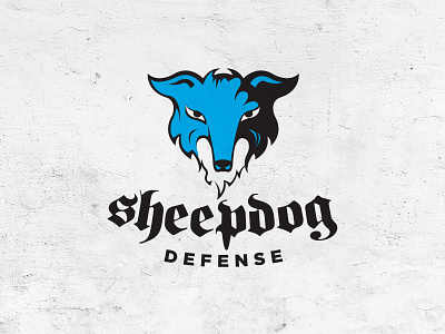 Sheepdog Defense branding concealed carry firearms illustration logo masculine protection safety sheepdog typography