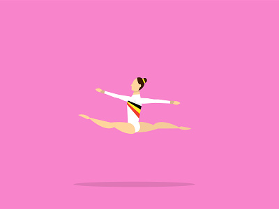 Nina Derwael athlete belgian athlete graphic design gymnast illustration illustrator nina derwael olympics sports vector