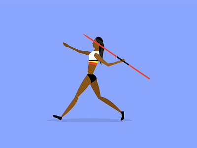 Nafi Thiam athlete belgian athlete design graphic design heptathlete heptathlon illustration javelin nafithiam olympics sports vector