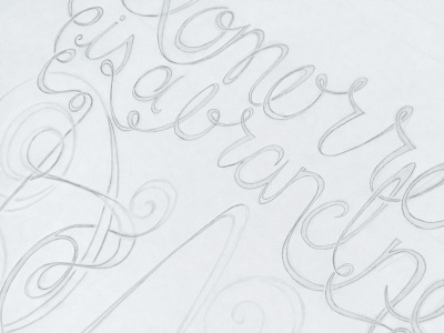 Brand New Day creative cursive lettering pencil script sketch type typography