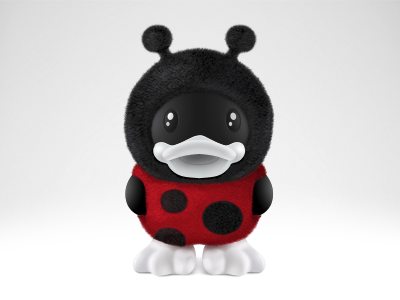 B-Duck duck icon ladybug