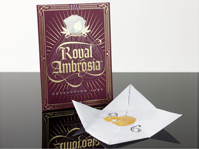 Royal Ambrosia bho cannabis foil marijuana packaging shatter