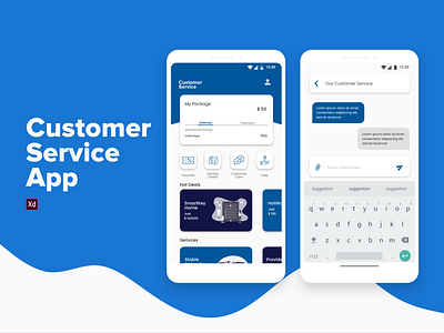 Customer Service App adobe xd android android app design customer service minimalist mobile app mobile app design mobile ui
