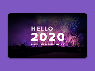 Hello 2020 adobe xd design fireworks jumbotron minimalist newyear newyears night web web design webdesign website website design