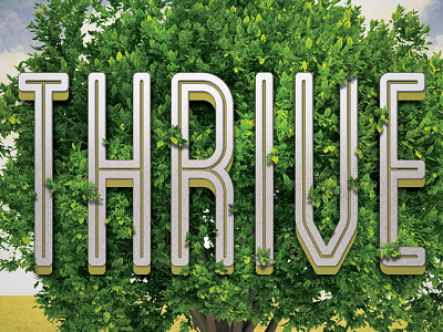 Thrive poster typography