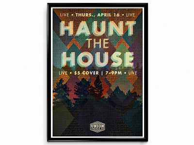 "Haunt the House" Concert Poster concert music poster print typography